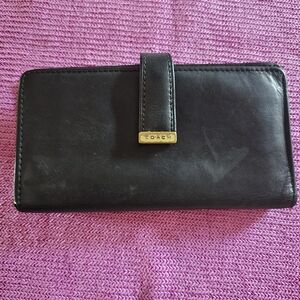 Vintage Coach Black Leather Wallet